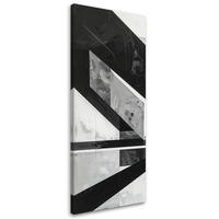 LEINWANDBILD 3D und geometrisch 50x150cm - Schwarz, Textil (50/150cm) - Feeby