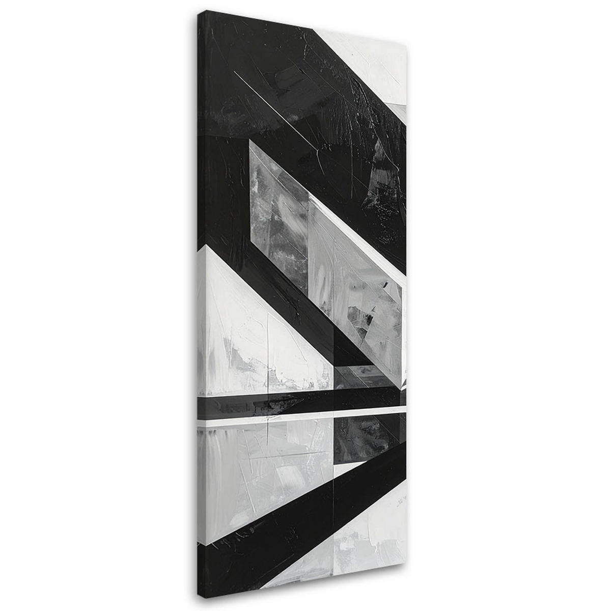 LEINWANDBILD 3D und geometrisch 50x150cm - Schwarz, Textil (50/150cm) - Feeby
