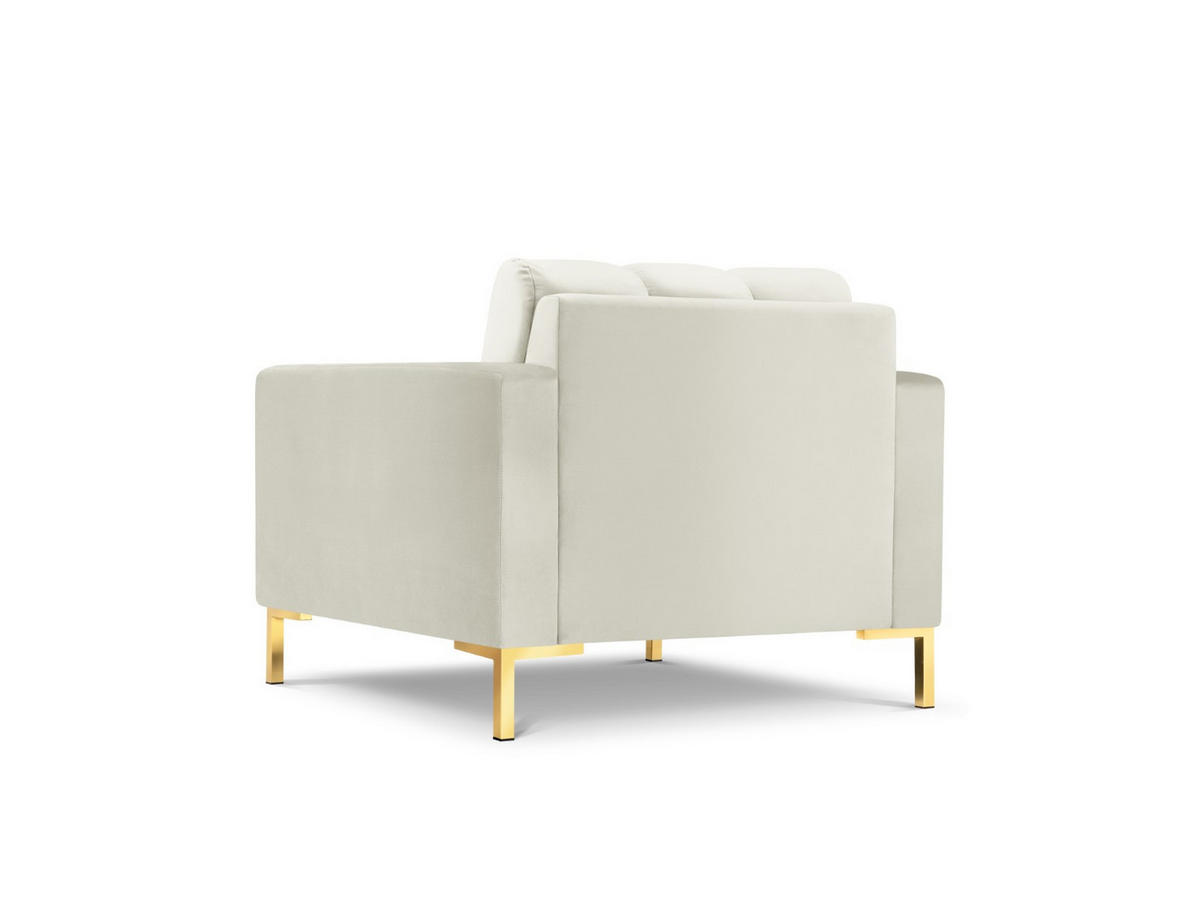 SESSEL Mamaia aus Samt leichtes beige - Creme, Textil (92/75/87cm) - Micadoni