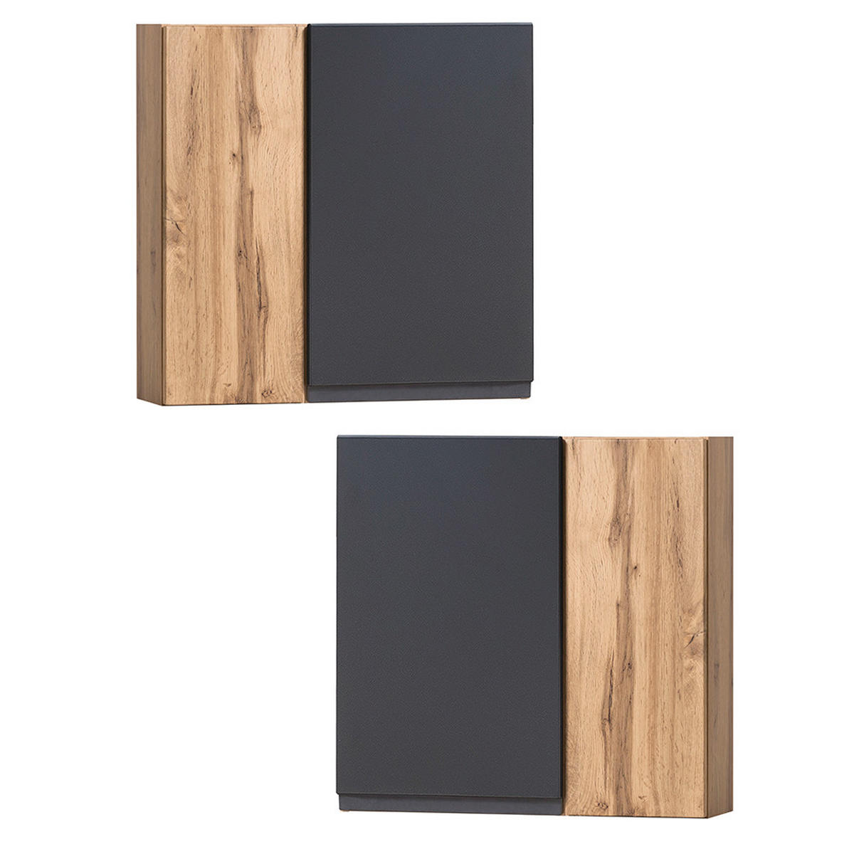 BADMÖBEL-SET 5-TLG. Vasto-03 - Grau, Holzwerkstoff (245/200/35cm) - Lomado