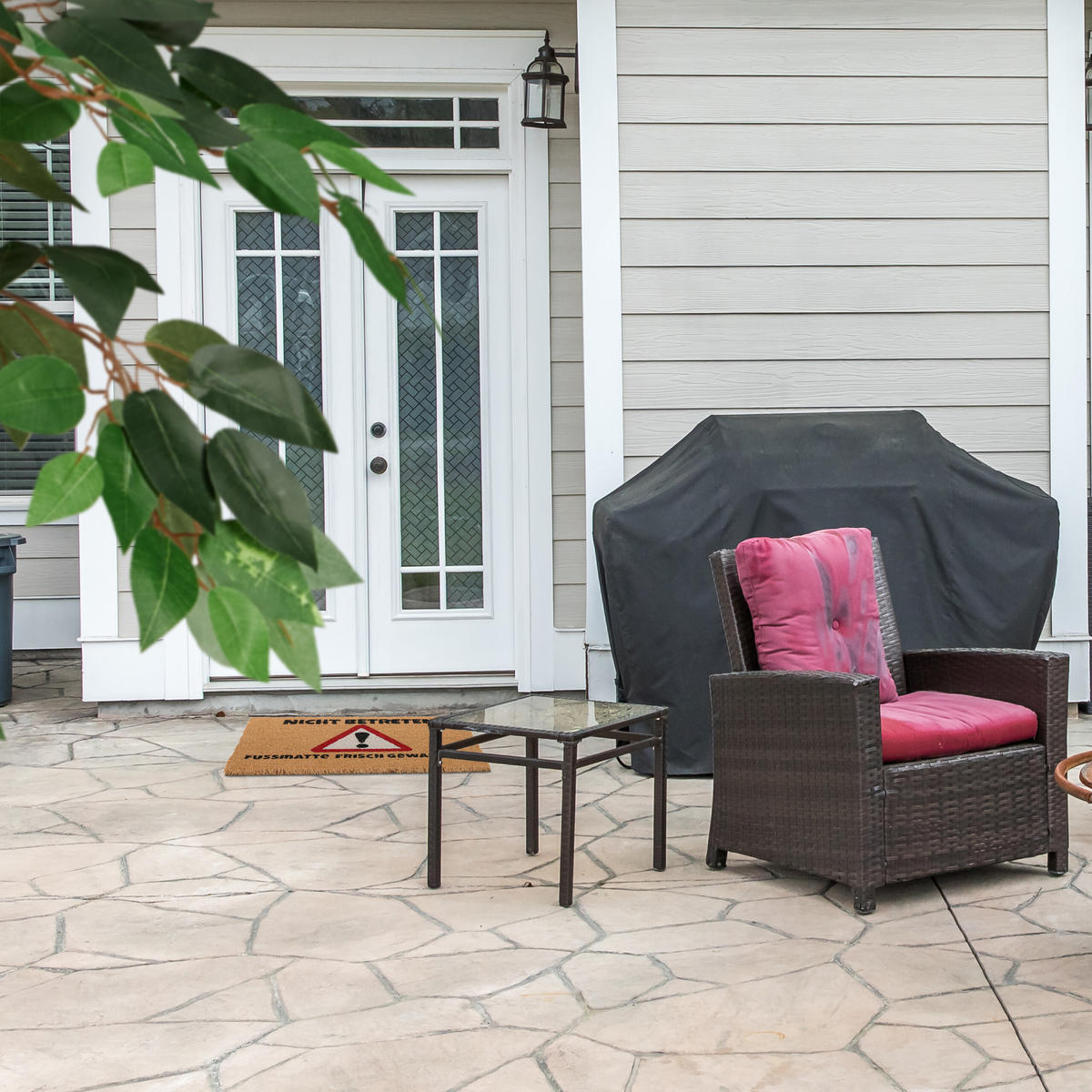 FUßMATTE - Hellbraun, Kunststoff/Textil (60/40cm) - Relaxdays