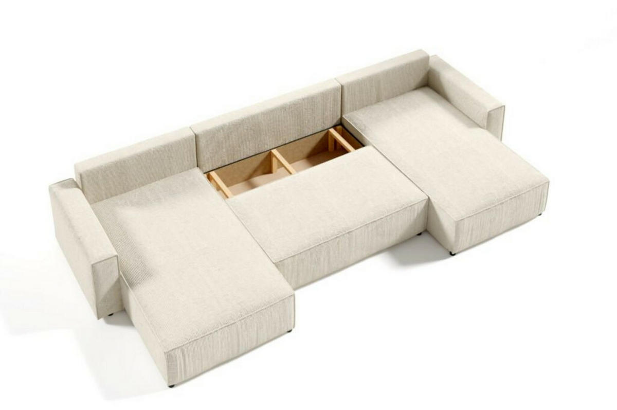 ECKSOFA mit Schlaffunktion Grau Anthrazit - Dunkelgrau, Textil (398/185cm) - Furnisell