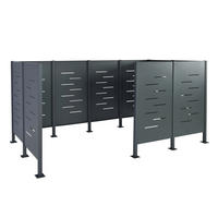 MÜLLTONNEN-ZAUN METALL Anthrazit - Anthrazit, Metall (326/151/166cm) - MCW