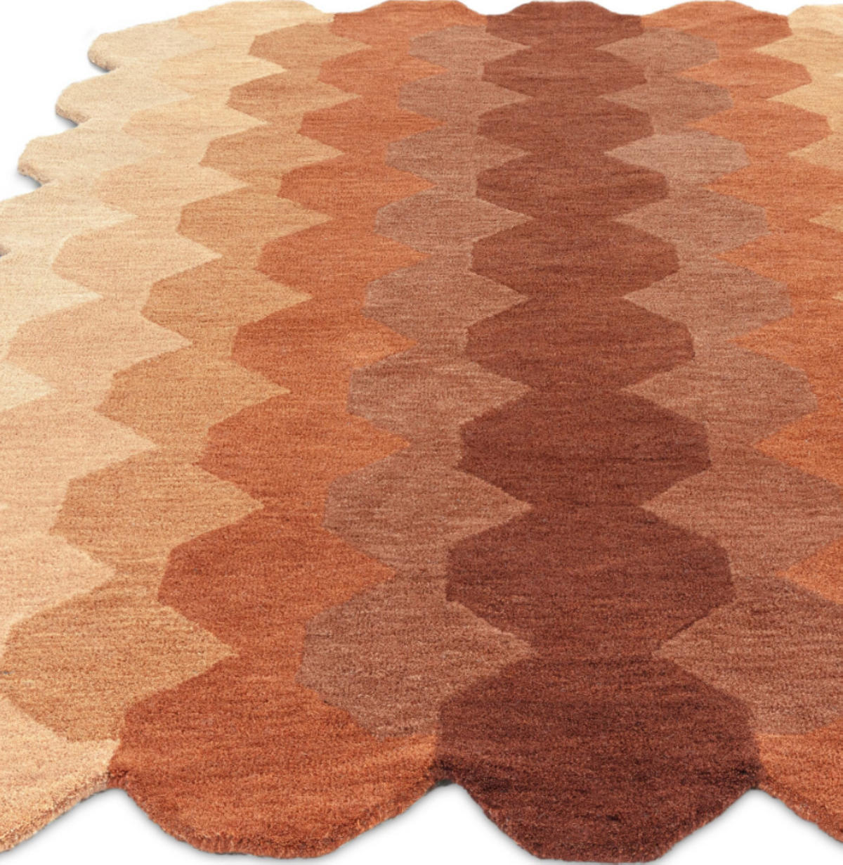 TEPPICH modern handgetuftet KERNEL Orange 160 x 230 cm - Orange, Naturmaterialien (160/230cm) - Novatrend