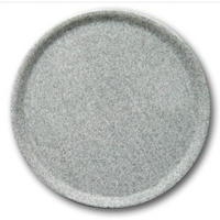 ROBUSTE Porzellan-Pizzapfanne in Granitoptik, 330 mm - 6er-Set. - Grau, Keramik (33/33/25cm) - Hendi