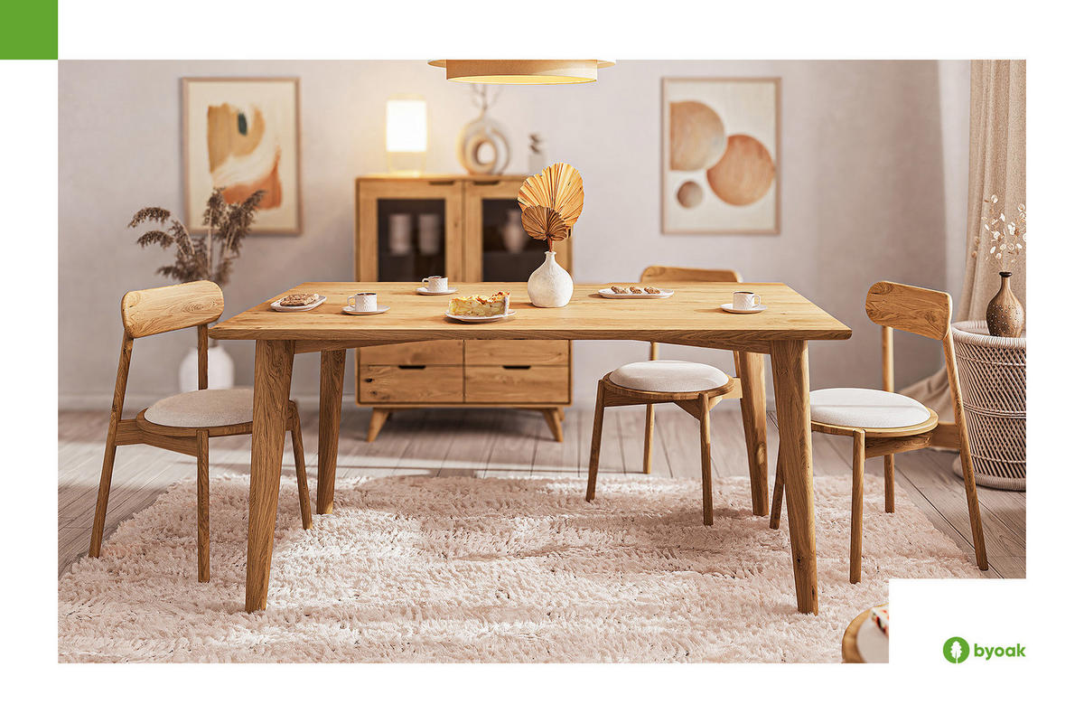 TISCH GREG Wildeiche - Wildeiche, Holz (190/100/77cm) - byoak