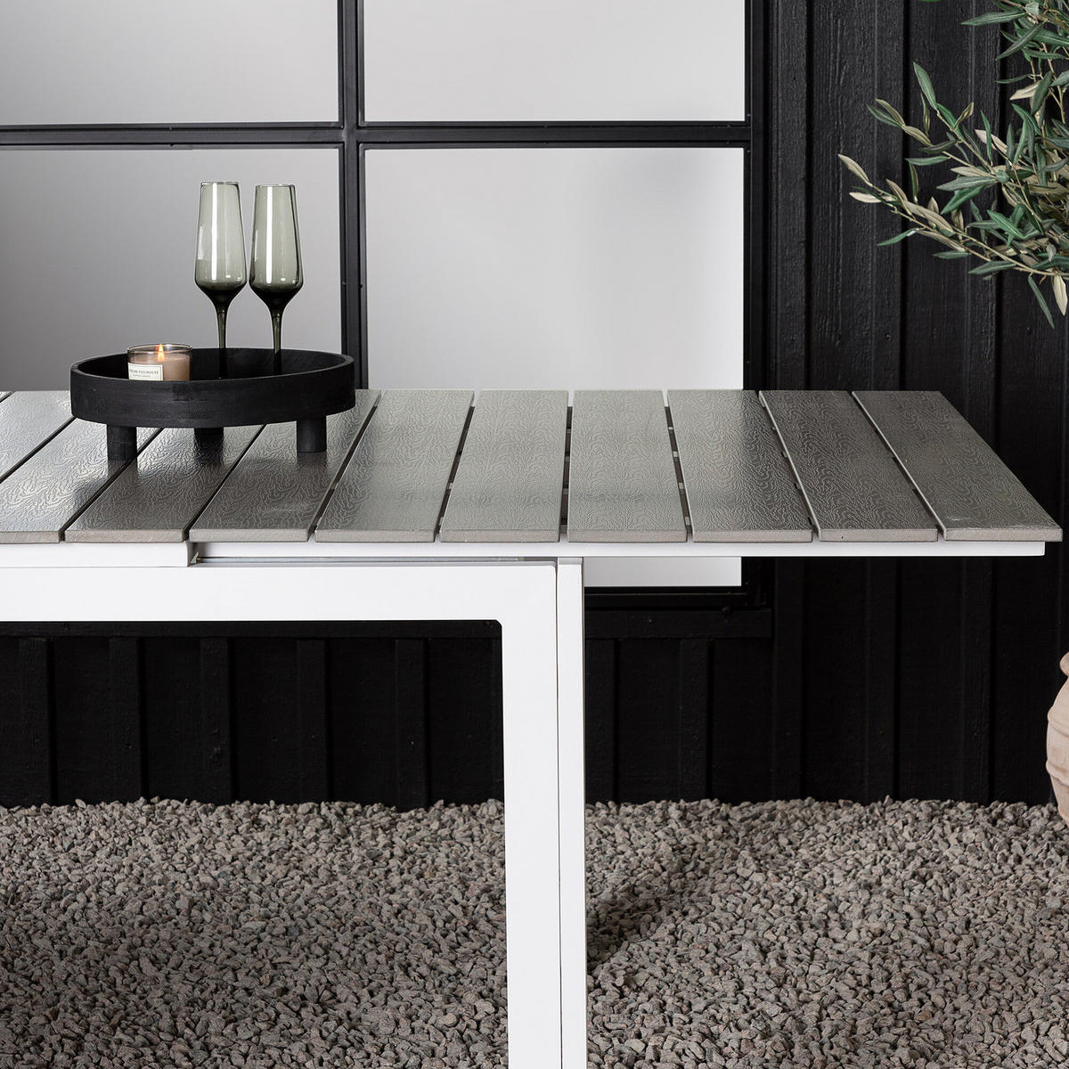 GARTENTISCH - Weiß, Metall (160/100/75cm) - home24