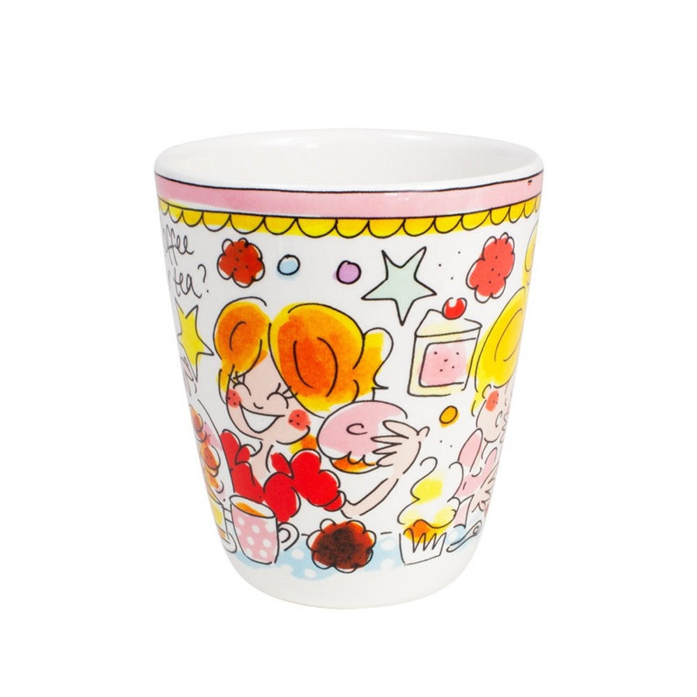 BECHER Rosa Rand in Bunt - 350 ml - Multicolor, Keramik (0.35L) - Blond Amsterdam