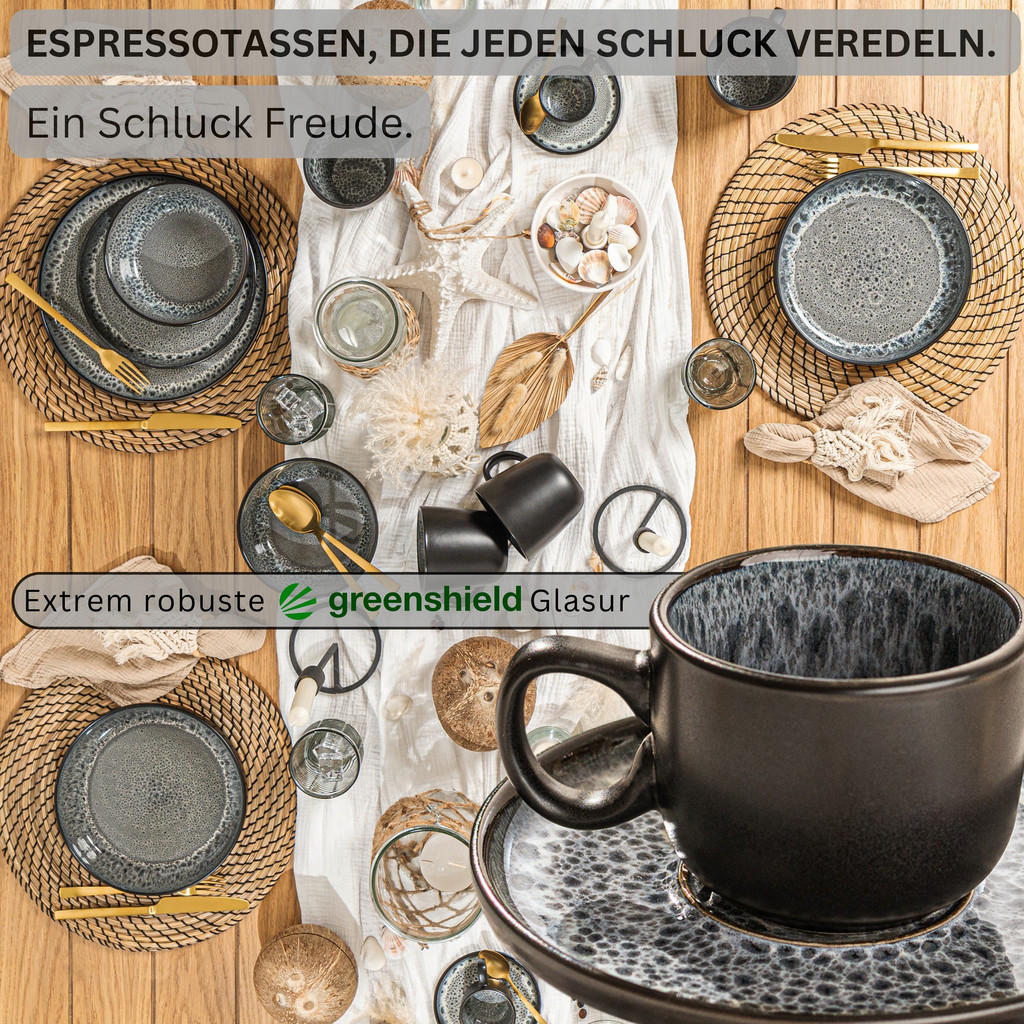 Thumbnail - Sänger Espressotassen, Grau, Keramik, kratzfest, Kaffee & Tee, Tassen, Espressotassen