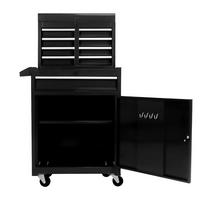 KOMBINATIONSKOFFER – mit 5 Schubladen (schwarz) - Schwarz, Metall (28/102/58.5cm) - DCA