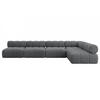 ECKSOFA modulares Sofa Samaro-L3 - 380x190x70 cm Dunkelgrau Cord - Dunkelgrau, Holzwerkstoff/Textil (380/190cm) - ALTDECOR