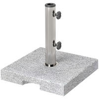 SONNENSCHIRMSTÄNDER aus Granit 21kg - Grau, Stein (38/38cm) - Outsunny