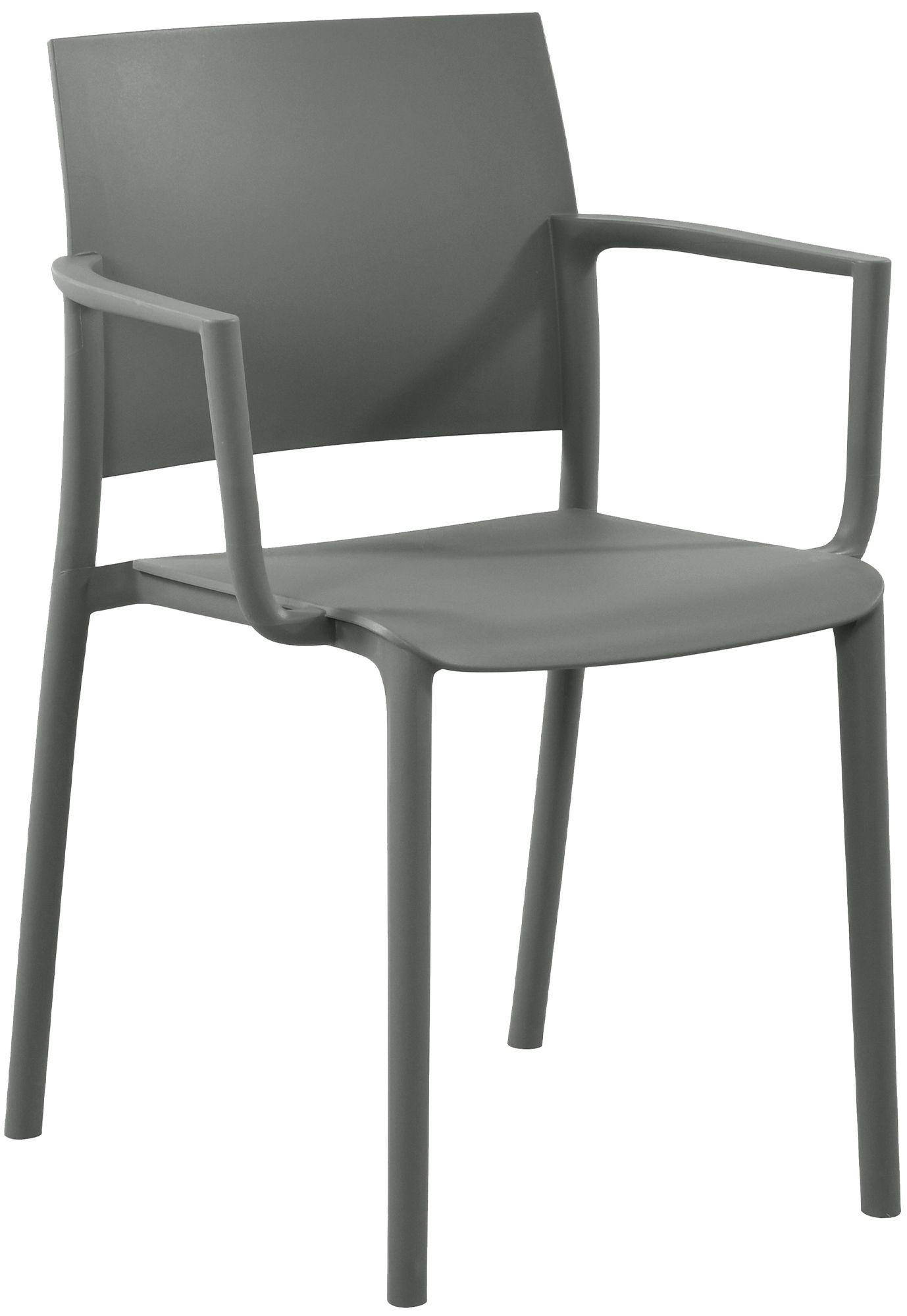 GARTENSTUHL Kunststoff Dunkelgrau - Dunkelgrau, Kunststoff (57/81/52cm) - CLP