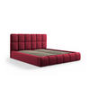 BETT mit Bettkasten und Kopfteil Bellis aus Samt rot 180x200cm - Rot, Textil (180/200cm) - Micadoni