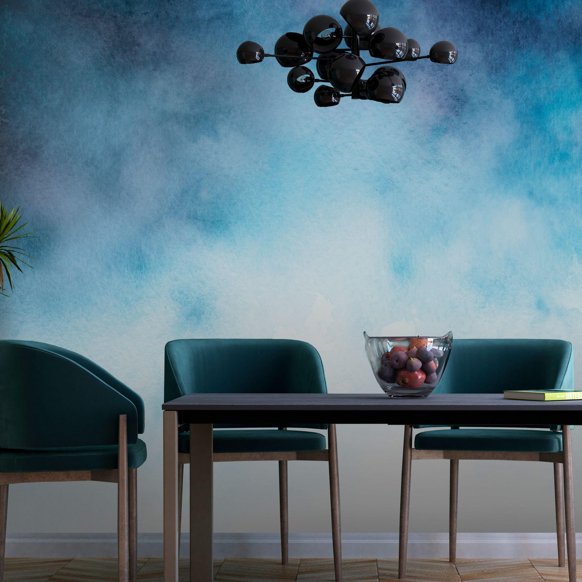 SELBSTKLEBENDE FOTOTAPETE 245/175 cm - Blau/Weiß, Kunststoff/Textil (245/1cm) - KUNSTLOFT
