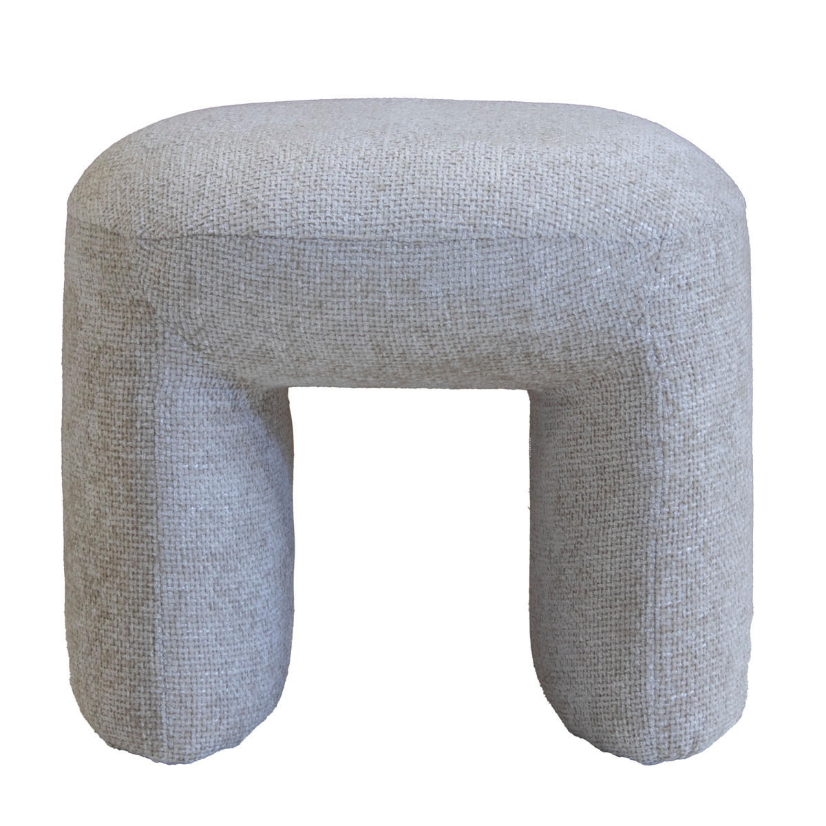 HOCKER aus Stoff 47x42x42cm, taupe - Taupe, Textil (47/42/42cm) - Giga Meubel