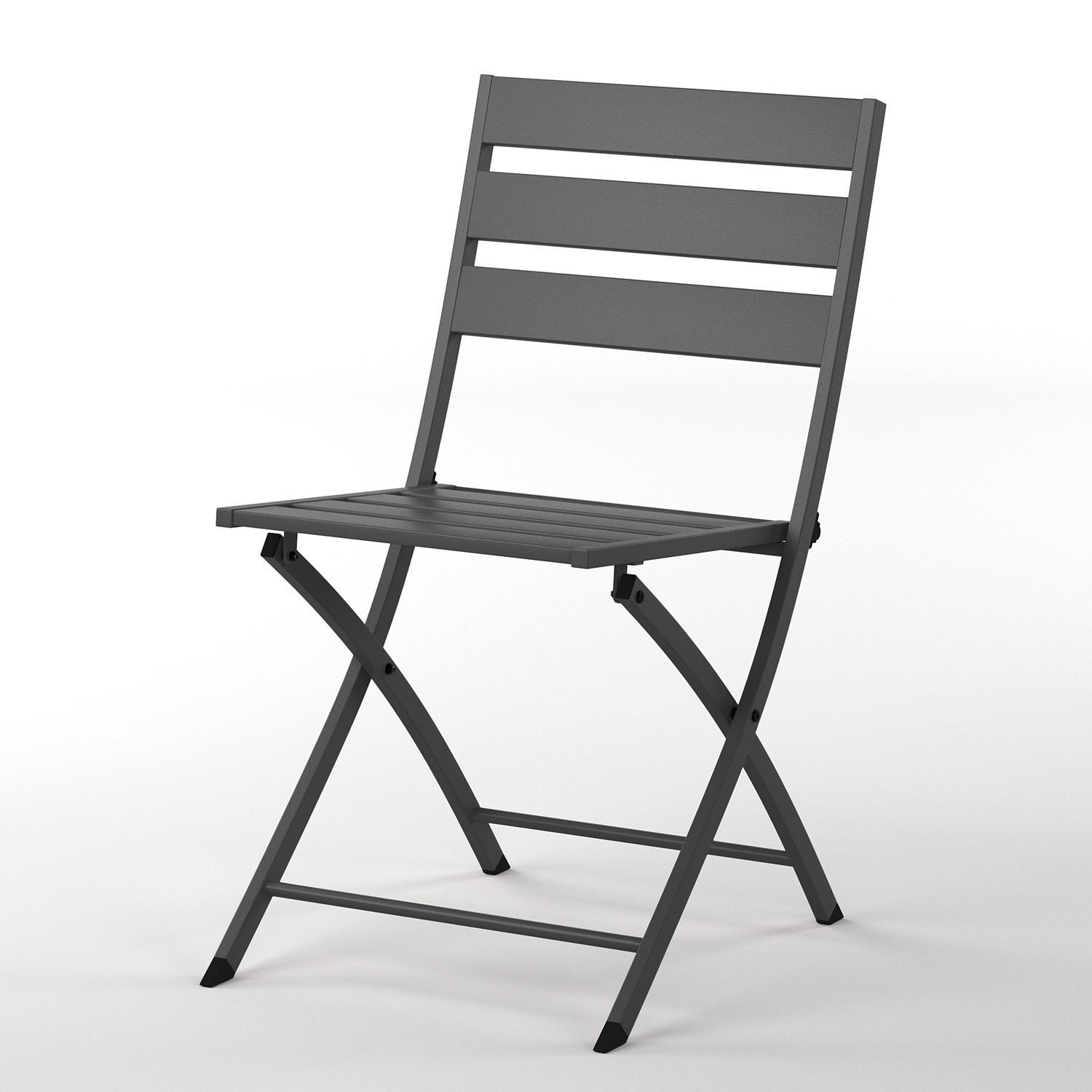 KLAPPSTUHL - 2er-Set - Stahl - Anthrazit, Metall (45/83/55cm) - home24