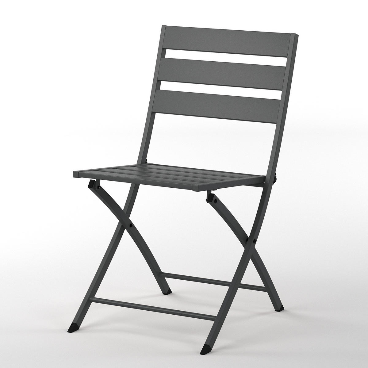 KLAPPSTUHL - 2er-Set - Stahl - Anthrazit, Metall (45/83/55cm) - home24