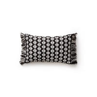 OUTDOORKISSEN Morty Schwarz/Weiß 30x50 cm - Schwarz, Textil (30/1cm) - KUNSTLOFT