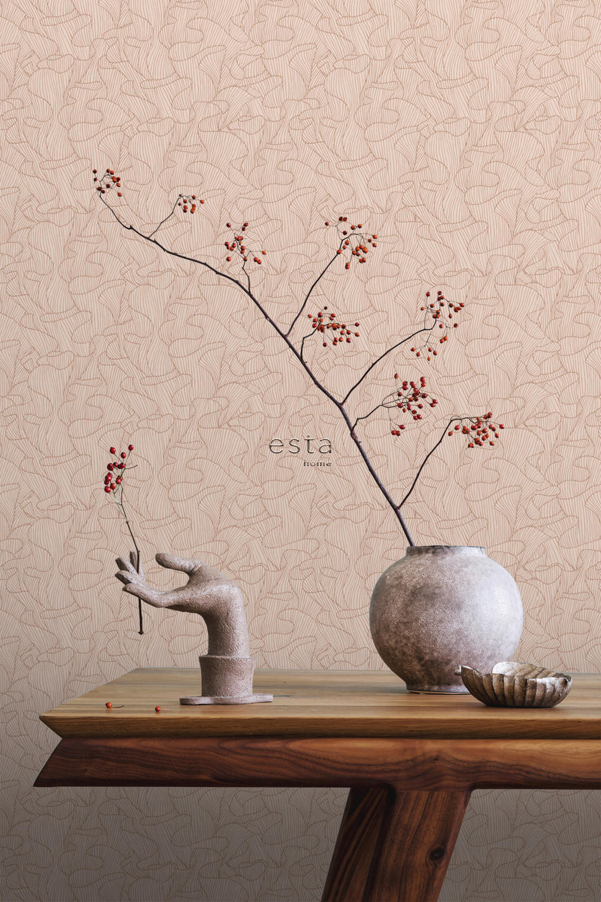 TAPETE Koralle 50 x 900 cm - Pink, Papier (50/900cm) - ESTAhome