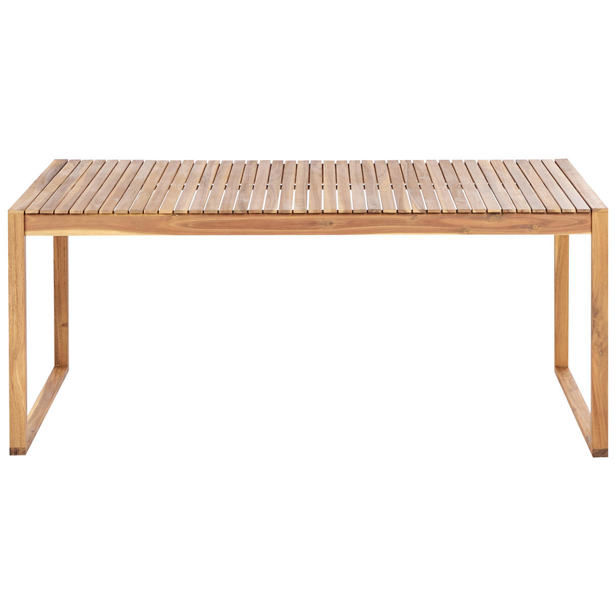 GARTENMÖBEL-SET 8-Sitzer Heller Holzfarbton Sassari II - Hellbraun, Holz - Beliani