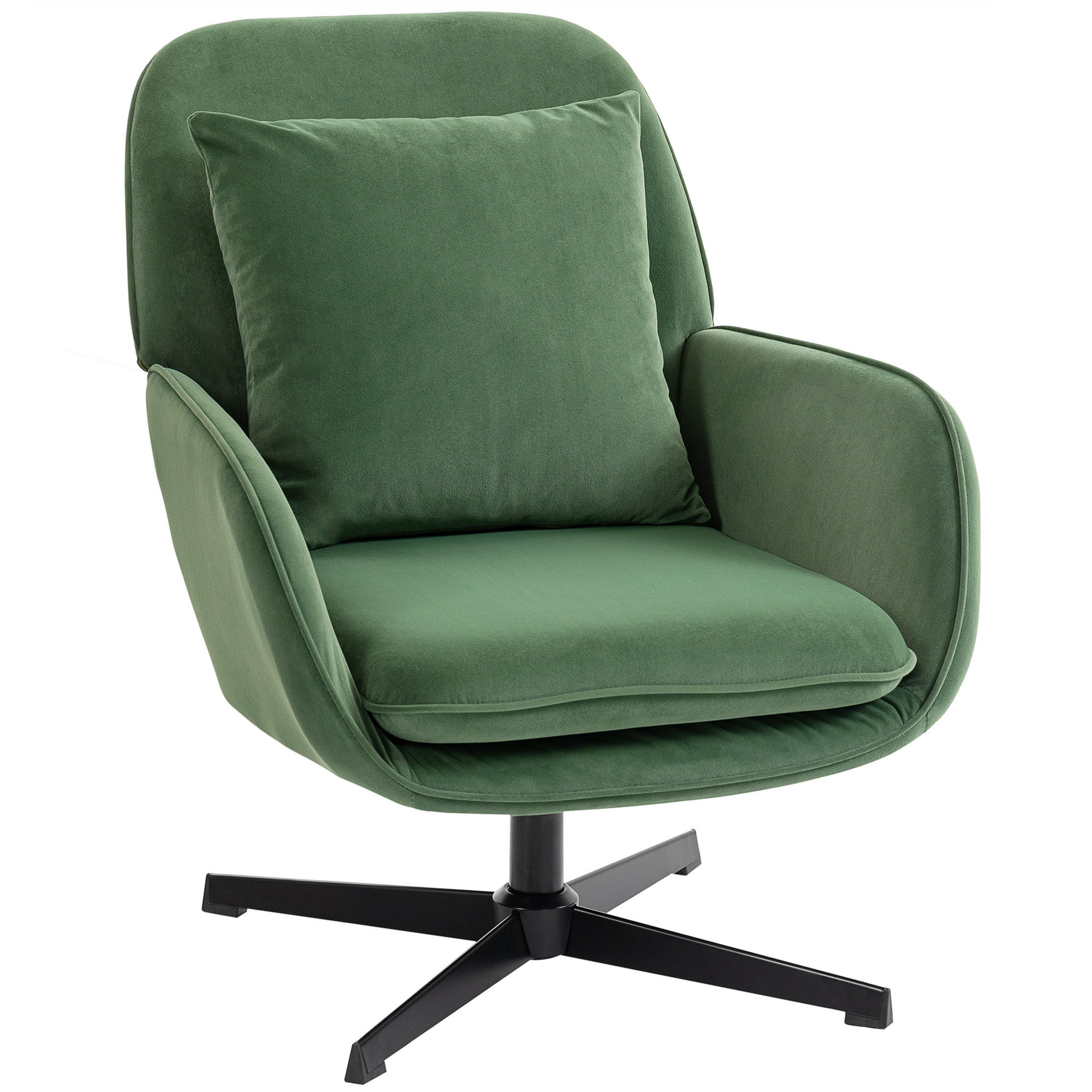 DREHSTUHL Grun 1 Stück - Grün, Naturmaterialien (73/85/83.5cm) - GiPP