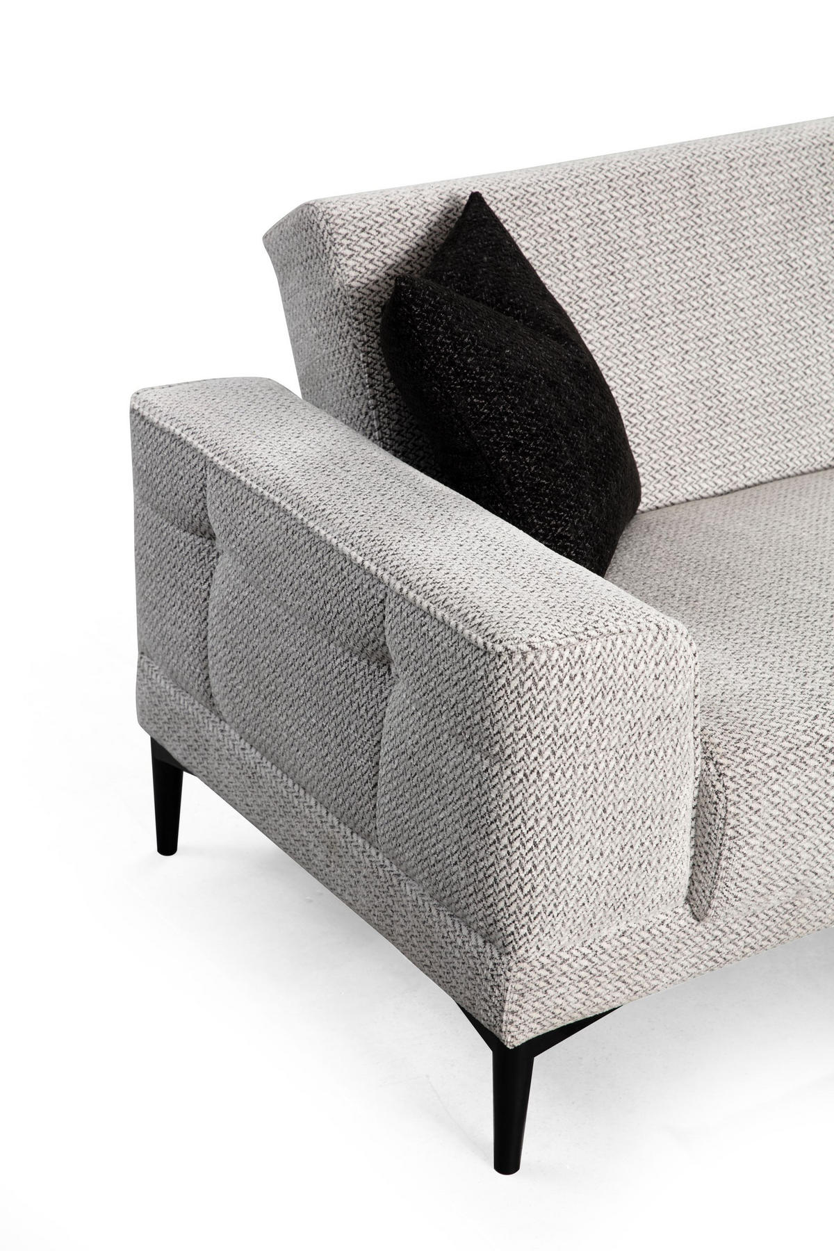 SOFA Ivory 3-Sitzer Grau - Grau, Kunststoff/Textil (230/78/90cm) - Villa Möbel