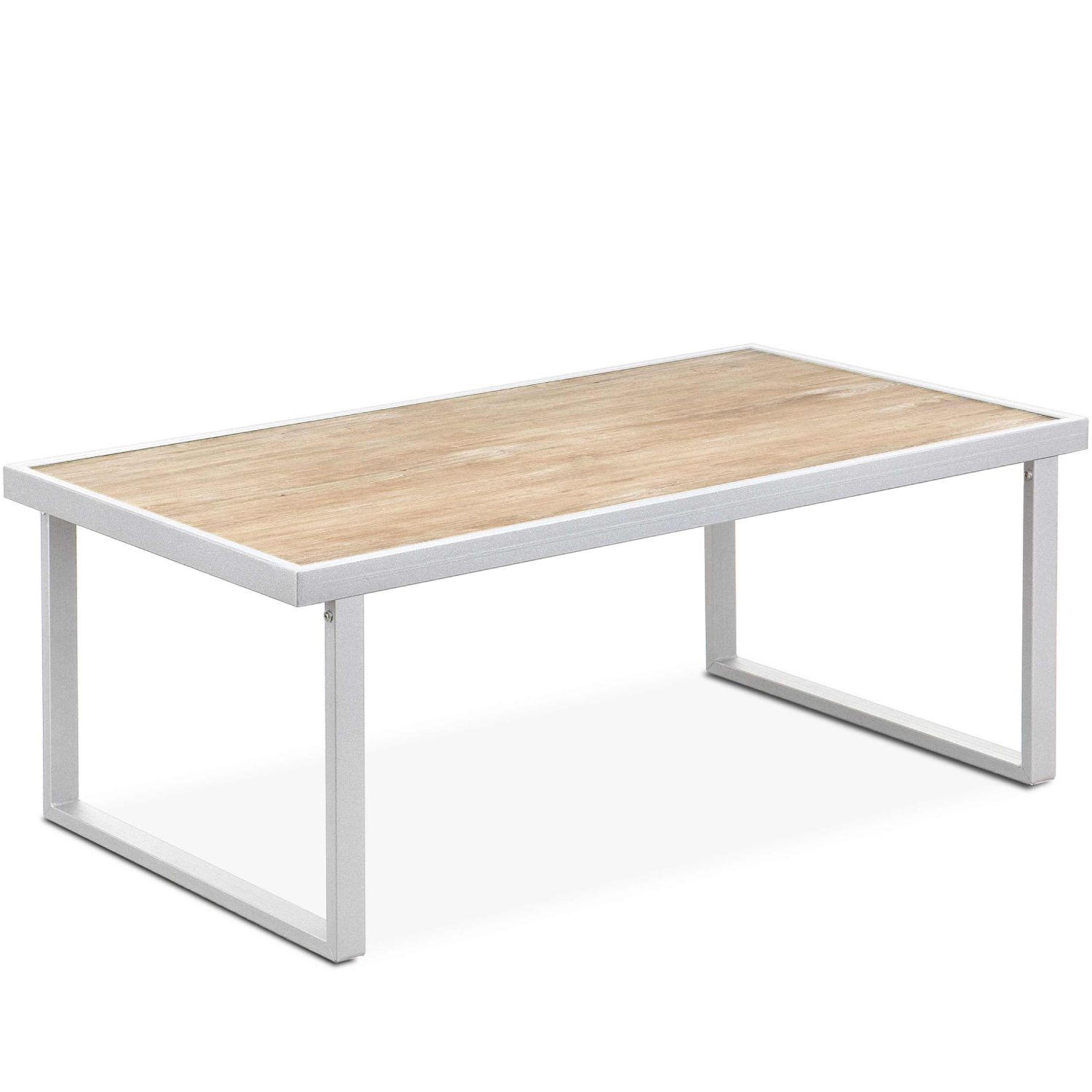 Konsimo® Gartentisch Weiß 118x45x65 cm