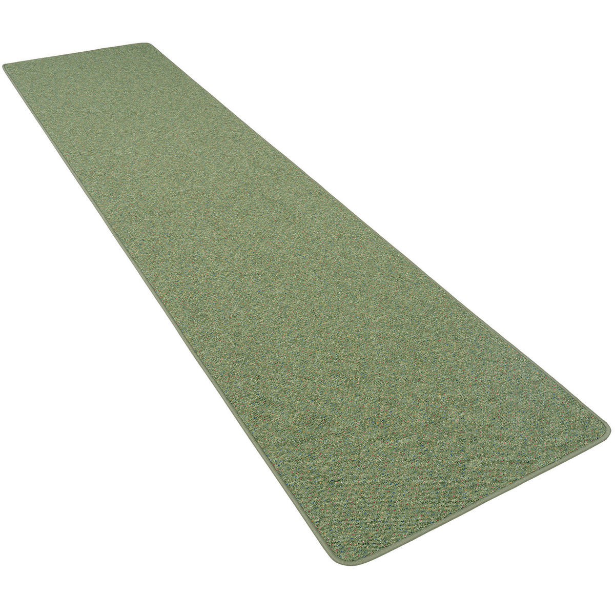 LÄUFER TEPPICH SCHLINGEN TEPPICH ALMA MELIERT - Grün, Textil (80/400cm) - Snapstyle