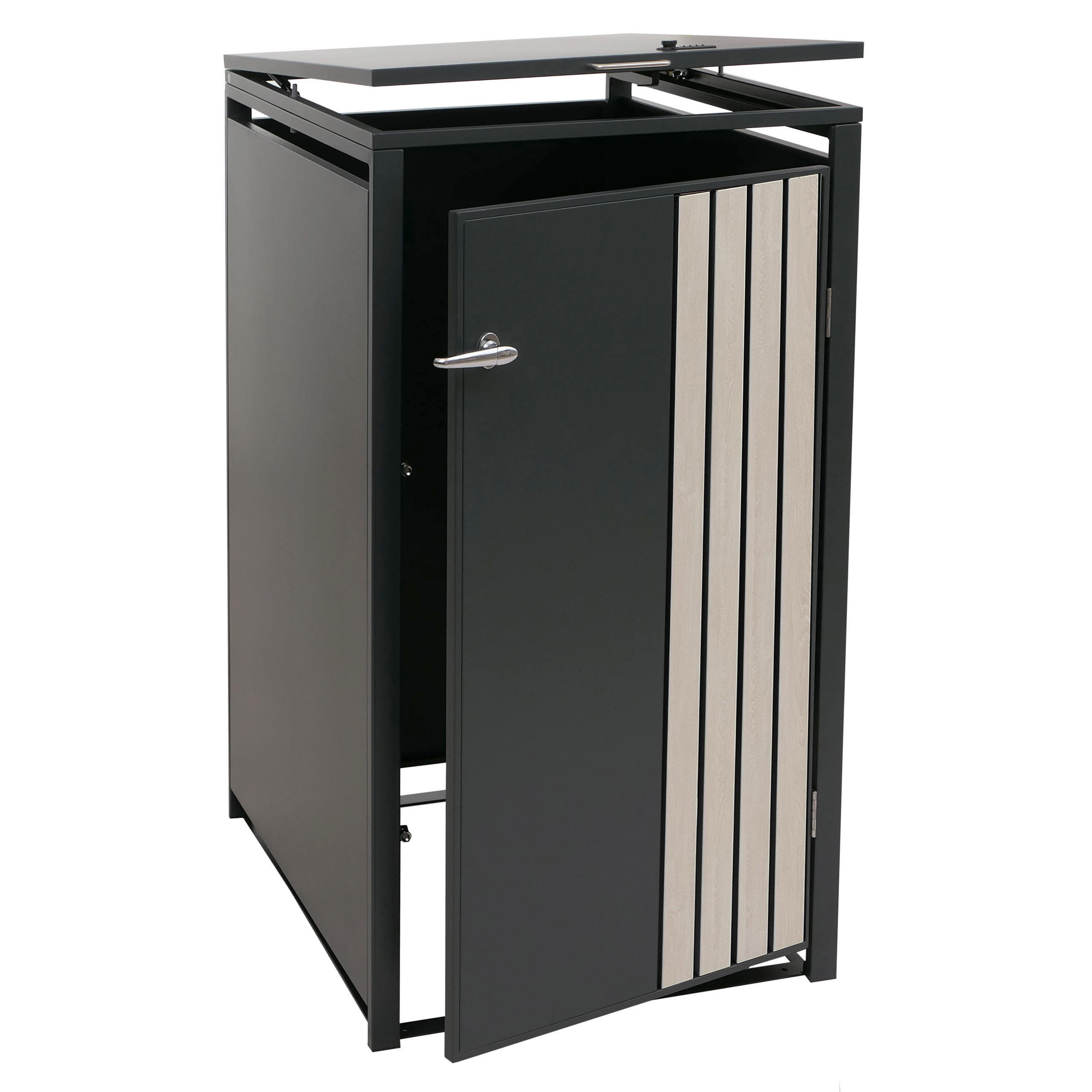 Proregal Mülltonnenbox Anthrazit 68x122x84 cm