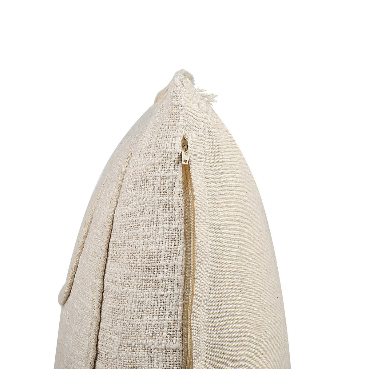 DEKOKISSEN 2er-Set Hellbeige 45/45 cm Pleione - Beige, Naturmaterialien/Textil (45/45cm) - Beliani