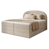 BOXSPRINGBETT Cloud Max - 160x200 -creme (Coral 65) - Creme/Schwarz, Holz/Holzwerkstoff (160/200cm) - Sofnet