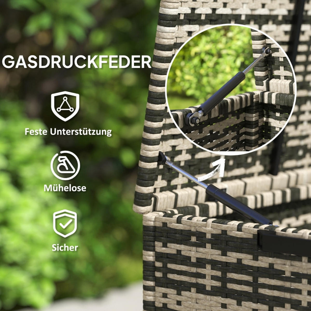 AUFLAGENBOX 2-Ebenen Mischgrau - Grau, Metall (57/69/118cm) - ComfortXL