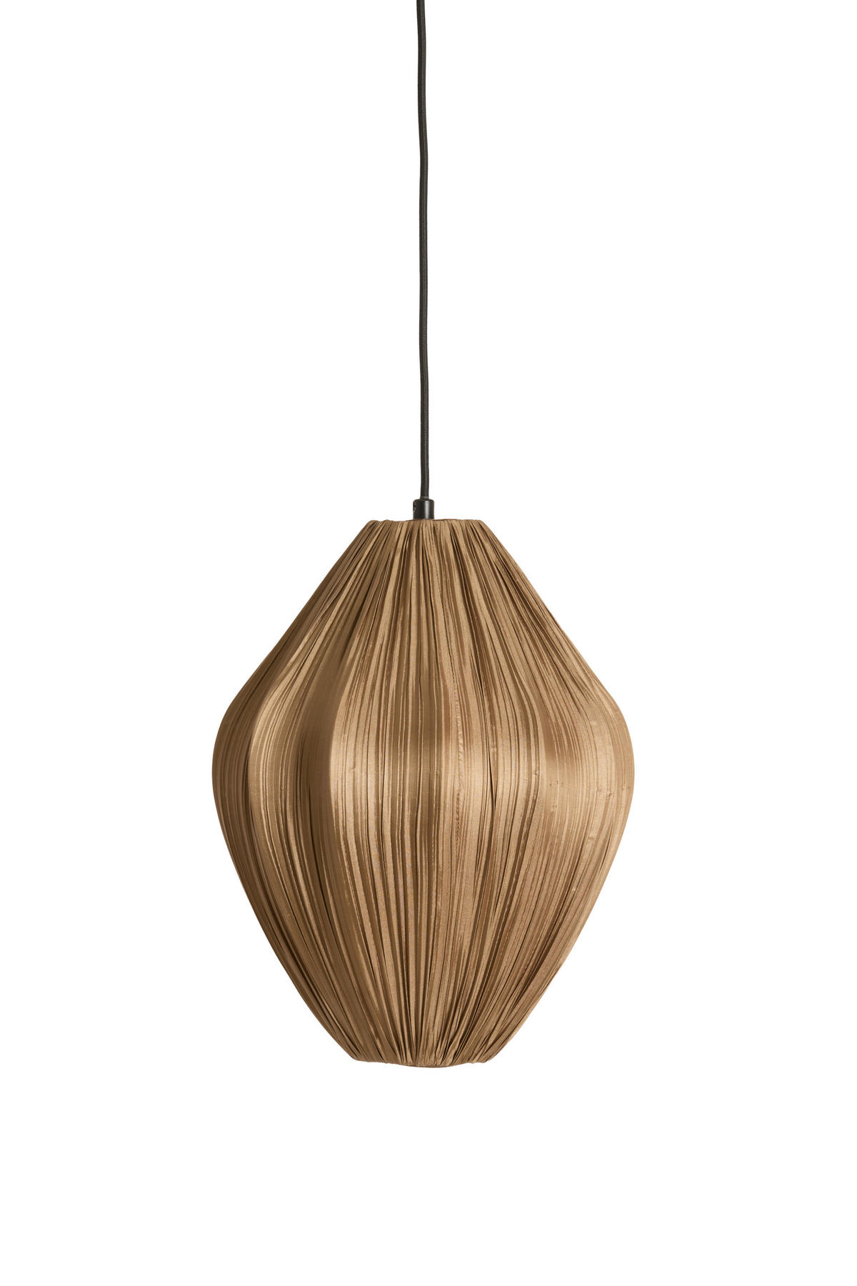 HÄNGELAMPE - Bronze - 31/31/38 cm - Messingfarben, Textil (31/31/38cm) - Light & Living