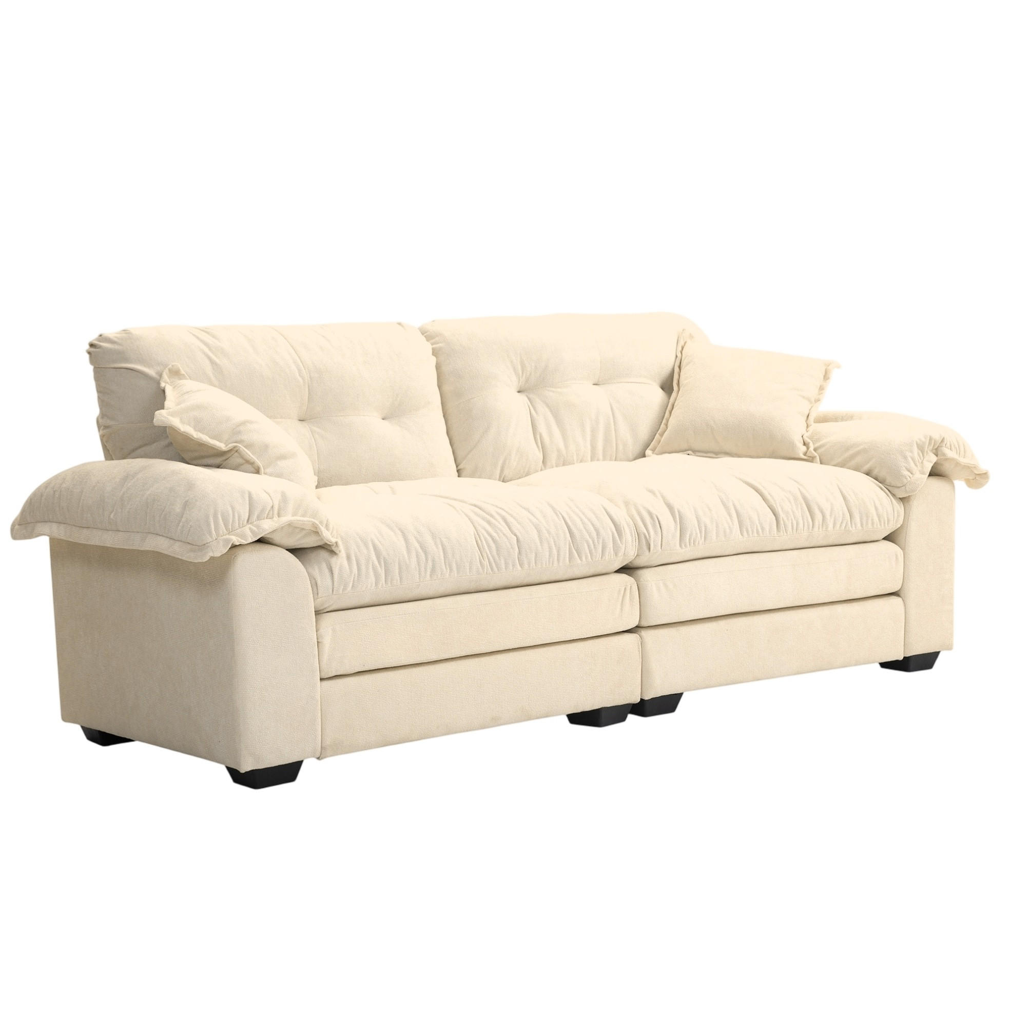 Okmyhome 2-Sitzer Beige 89x93x214 cm