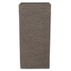 BLUMENTOPF dunkelbraun quadratisch 30/30/60 cm Gaza - Braun, Stein (60cm) - Beliani