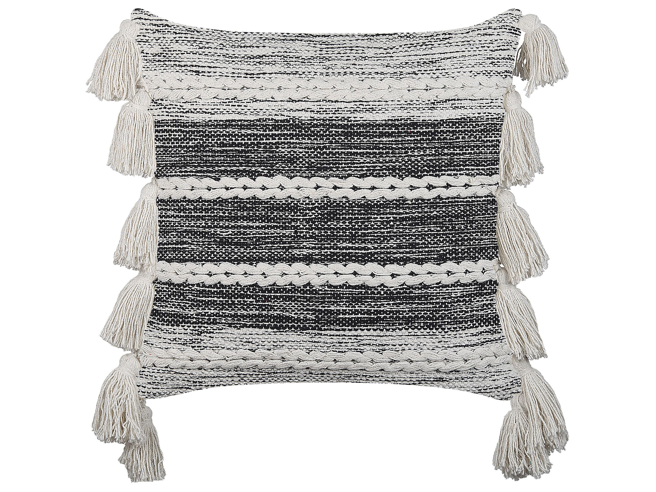 DEKOKISSEN Cremeweiß 45/45 cm Rochea - Ecru, Naturmaterialien/Textil (45/45cm) - Beliani