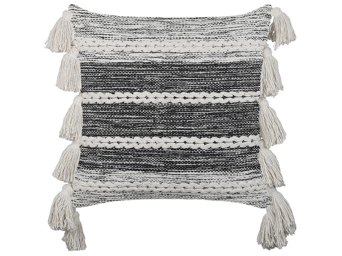 DEKOKISSEN Cremeweiß 45/45 cm Rochea - Ecru, Naturmaterialen/Textil (45/45cm) - Beliani