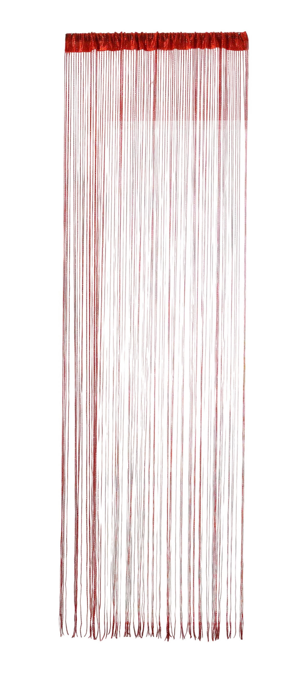 FADENGARDINE Shanghai HxB 230x100 cm Rot Lurex - Rot, Textil (100/230cm) - Gardinenbox
