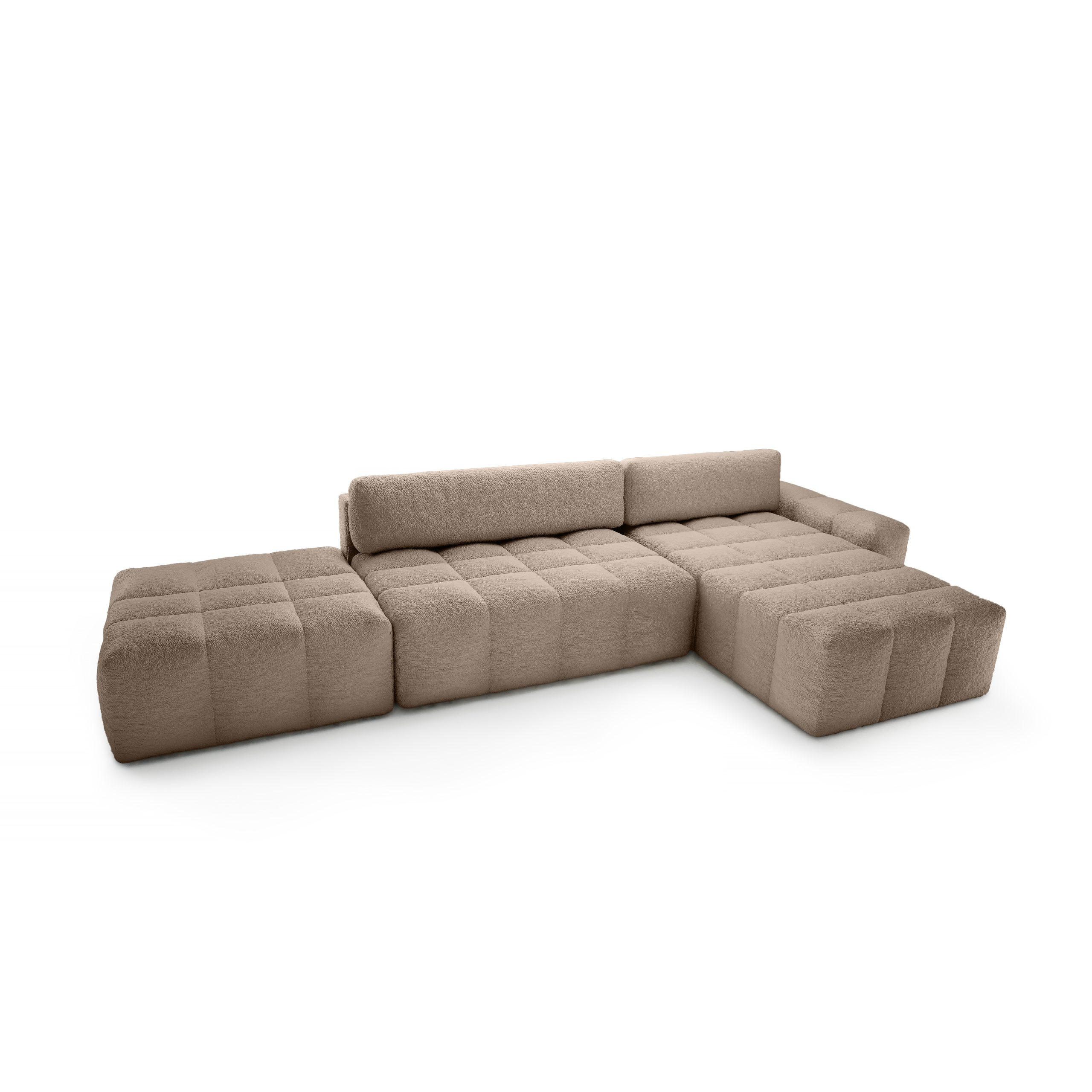 ECKSOFA mit Schlaffunktion Liptitz La, Brown - Braun, Textil (100/363cm) - Fedve