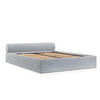 POLSTERBETT Solvo mit Stauraum 200/200 cm Hellgrau im Paros Stoff - Hellgrau/Schwarz, Holz/Holzwerkstoff (200/200cm) - AltaBeds
