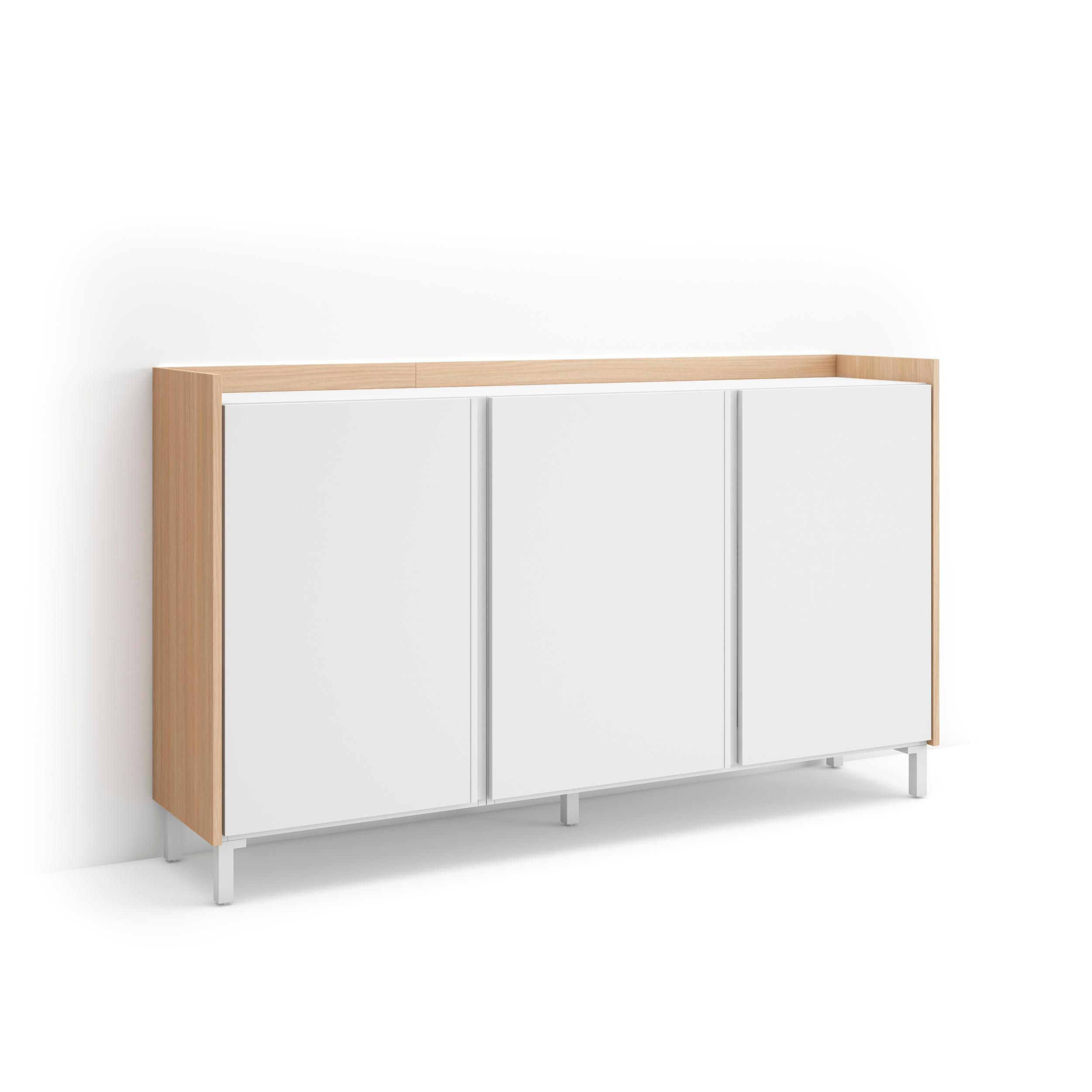 Skraut Home Sideboard, Weiß 156x91x35 cm