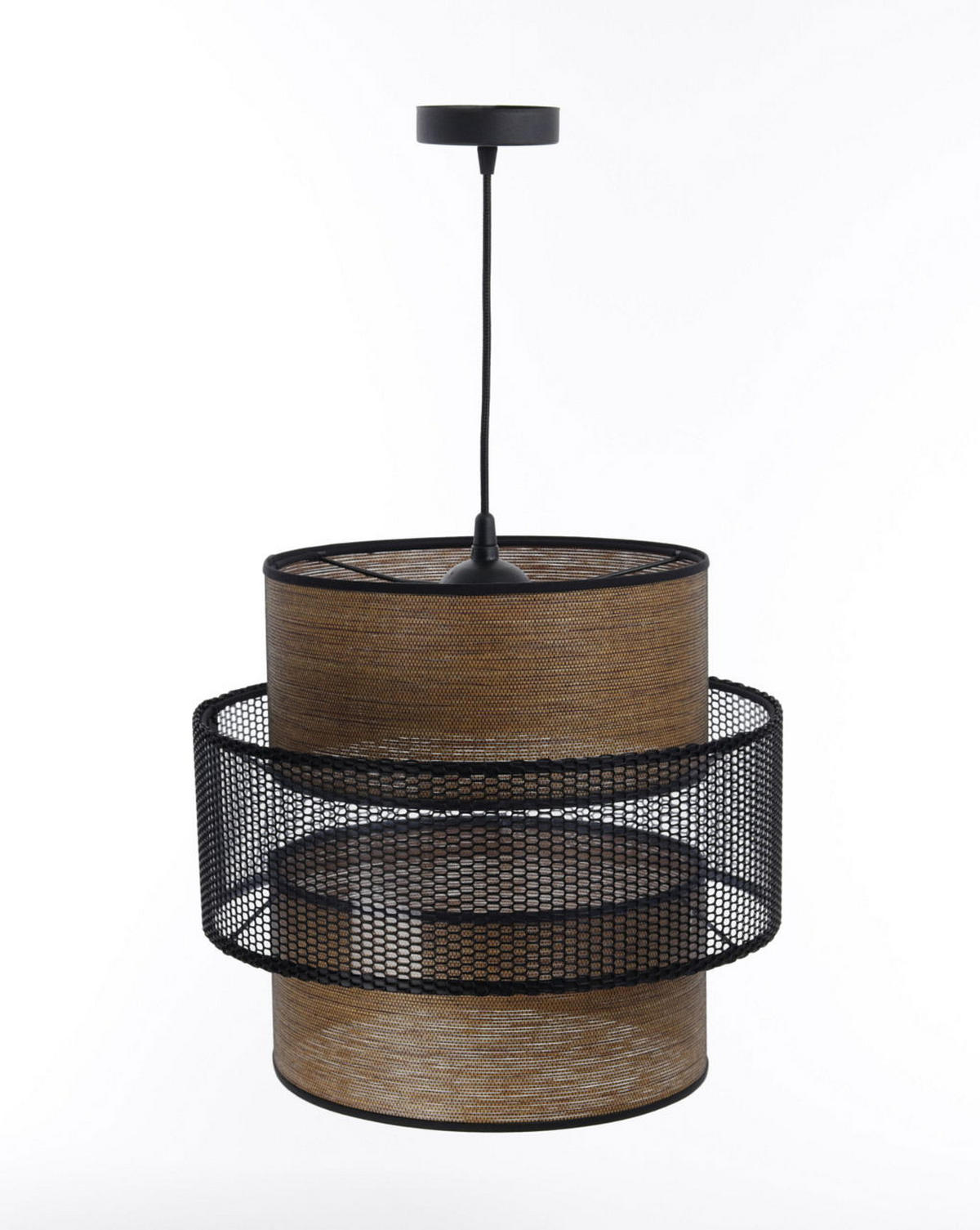 HÄNGELEUCHTE Schwarz 40/35 cm - Braun, Kunststoff (40/1/35cm) - ONZENO
