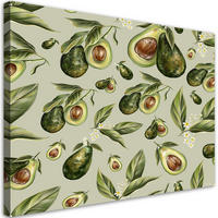 WANDBILD avocado hälften - Pink, Textil (60/40cm) - Feeby