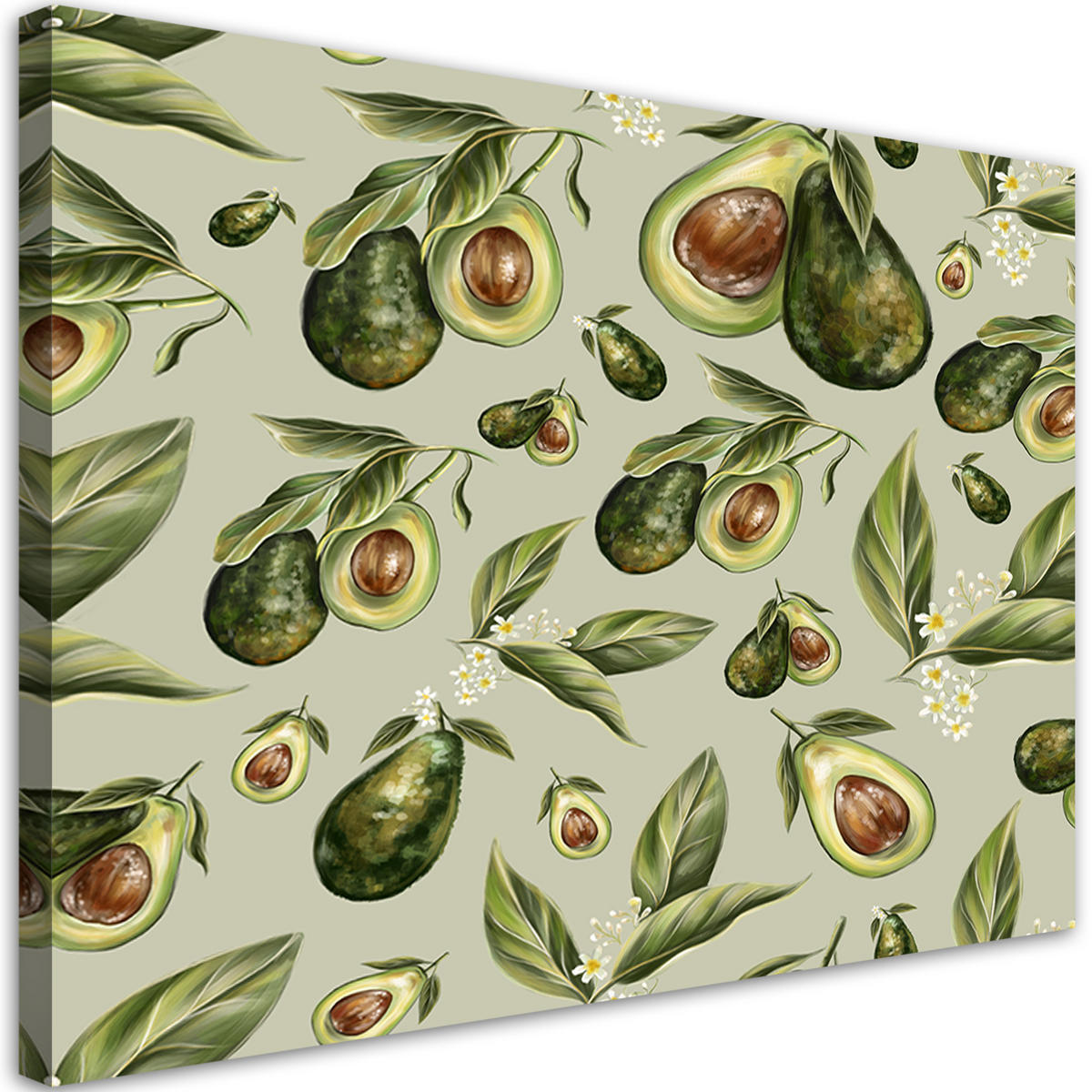 WANDBILD avocado hälften - Pink, Textil (60/40cm) - Feeby