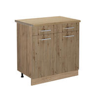 KÜCHENUNTERSCHRANK R-Line Artisan-Eiche 80 cm, AP Eiche - Honigeiche/Eiche Wotan, Holzwerkstoff (80/81.6/60cm) - Vicco