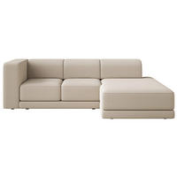 ECKSOFA Novals L-Form, 4-Sitzer, rechts 278 cm - Beige/Schwarz, Holz/Kunststoff (168/278cm) - Selsey