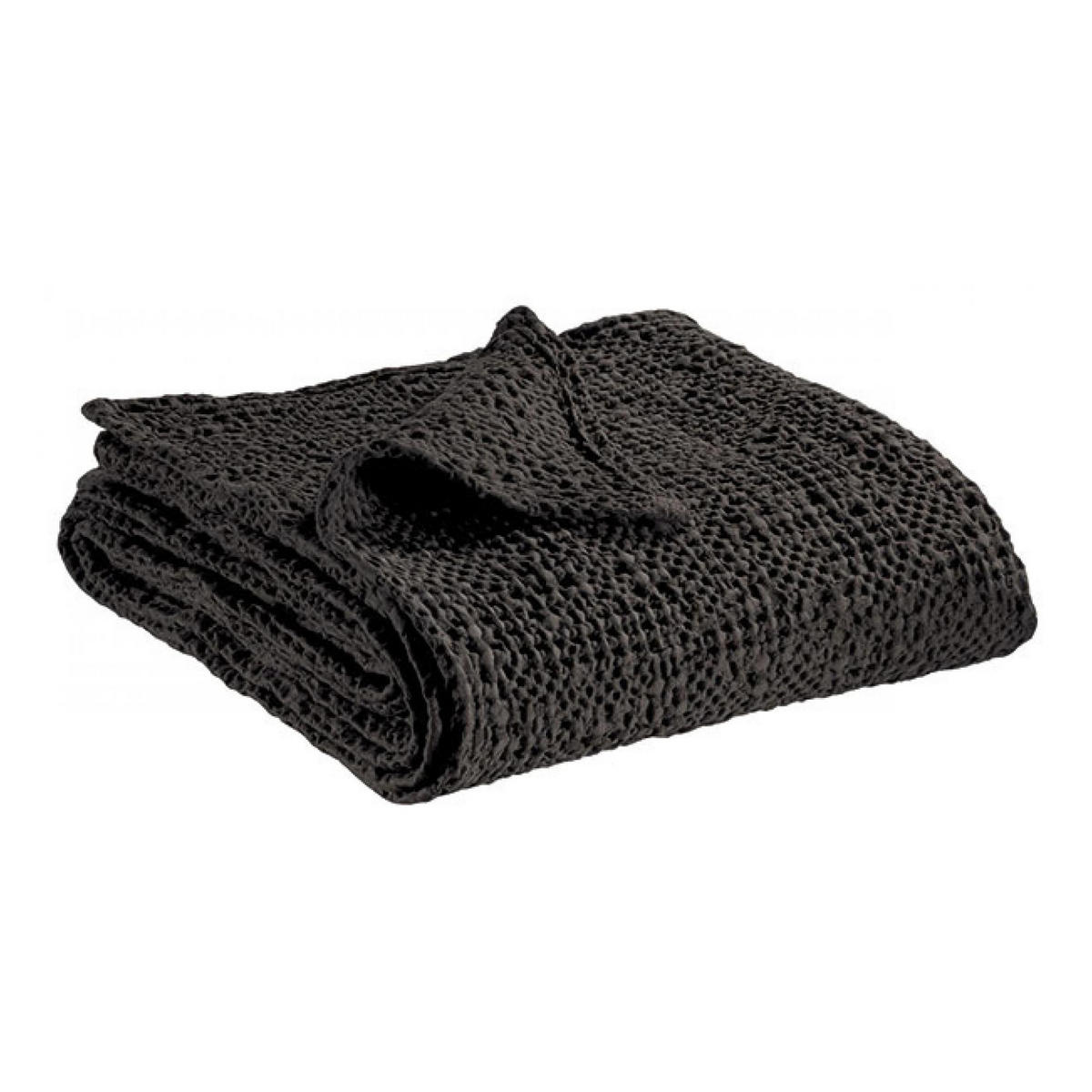 BETTÜBERWURF Tana carbonfarben 180 x 260 cm - Schwarz, Textil (180/260cm) - Vivaraise