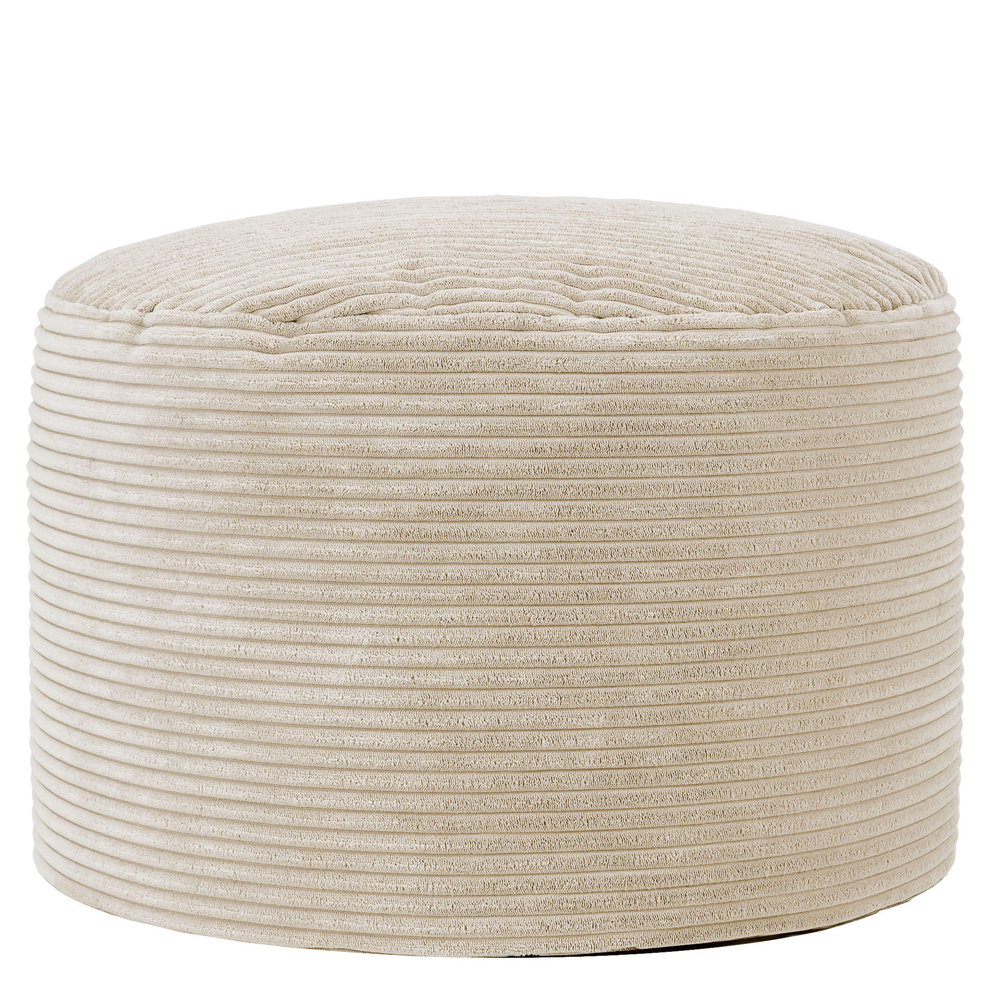 SITZPOUF Rund Milano - Beige, Textil (55/35/55cm) - icon