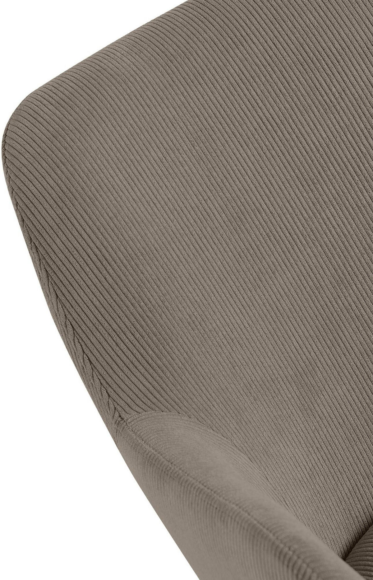 ESSZIMMERSTUHL Cord Taupe - Taupe/Schwarz, Textil/Metall (56/81/62cm) - CLP
